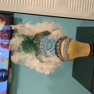 Burlesque handmade feather headdress